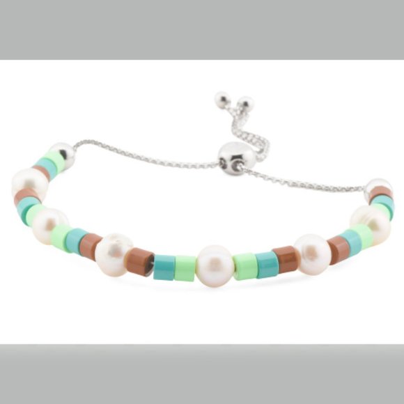 Dannijo Beaded Cilantro Slider Bracelet NWOT - Picture 1 of 8
